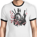 Merc Portrait Sumi-e Ringer - Adult & Kids T-Shirts, Sweatshirts & Hoodies apparel design preview 1