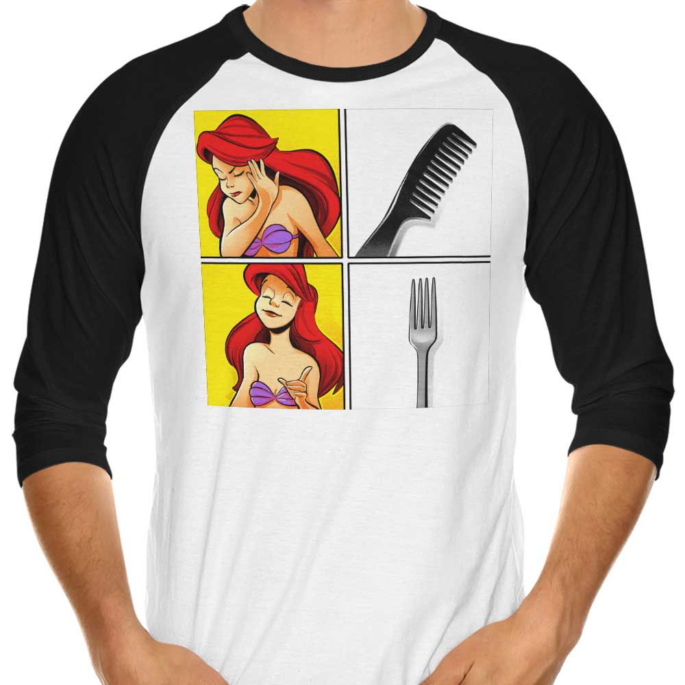 Mermaid Approves 3/4 Sleeve Raglan - Adult & Kids T-Shirts, Sweatshirts & Hoodies apparel design preview 1