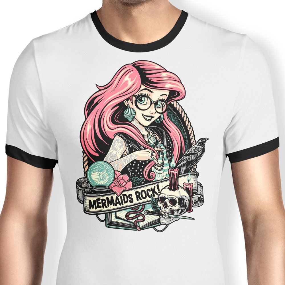 Mermaid's Rock Ringer - Adult & Kids T-Shirts, Sweatshirts & Hoodies apparel design preview 1