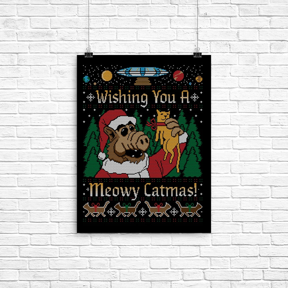 Merry Alfmas Poster - Adult & Kids T-Shirts, Sweatshirts & Hoodies apparel design preview 1