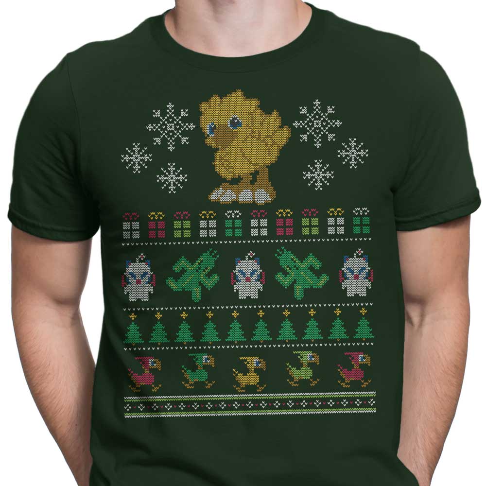 Merry Chocobo Men's Apparel - Adult & Kids T-Shirts, Sweatshirts & Hoodies apparel design preview 2