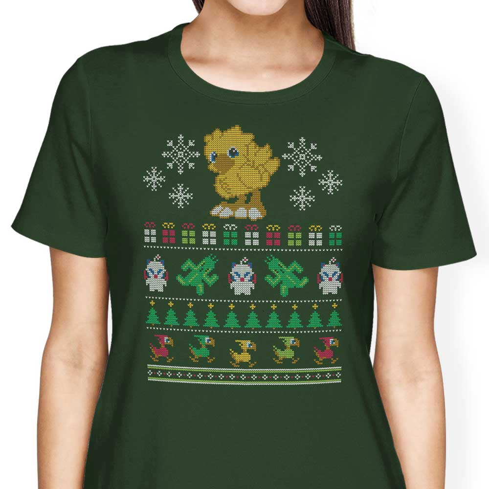 Merry Chocobo Women's Apparel - Adult & Kids T-Shirts, Sweatshirts & Hoodies apparel design preview 2