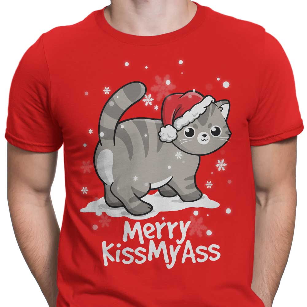 Merry Kiss My Cat Men's Apparel - Adult & Kids T-Shirts, Sweatshirts & Hoodies apparel design preview 2