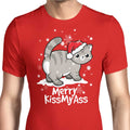 Merry Kiss My Cat Men's Apparel - Adult & Kids T-Shirts, Sweatshirts & Hoodies apparel design preview 1
