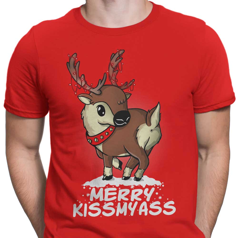 Merry Kiss My Deer Men's Apparel - Adult & Kids T-Shirts, Sweatshirts & Hoodies apparel design preview 2