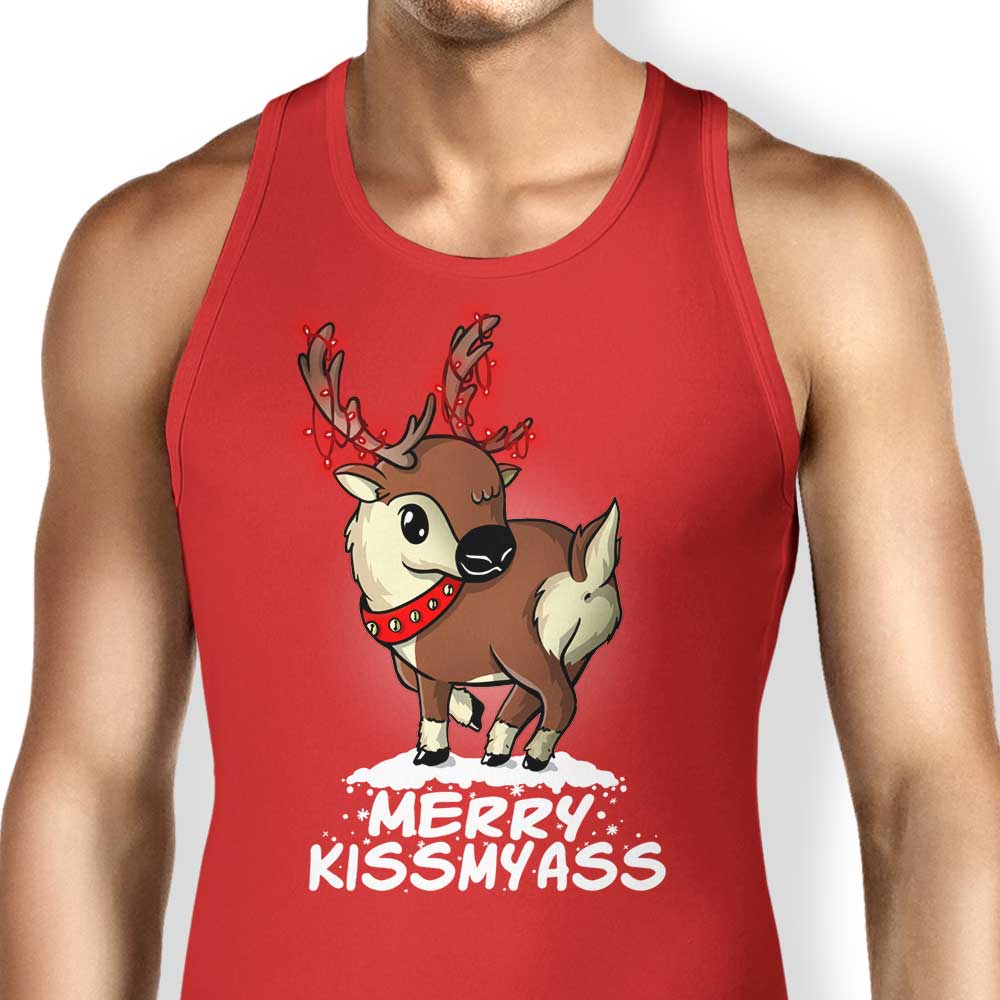 Merry Kiss My Deer Tank Top - Adult & Kids T-Shirts, Sweatshirts & Hoodies apparel design preview 1