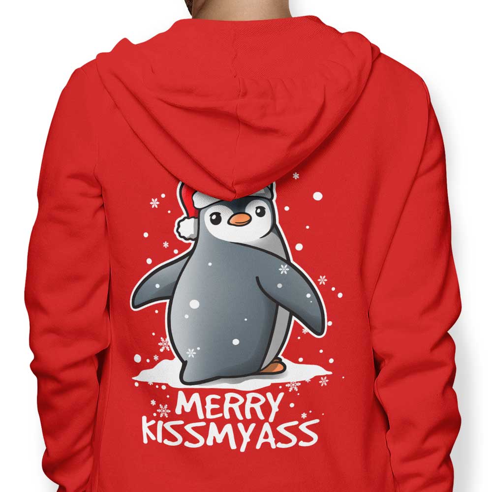 Merry Kiss My Penguin - Adult & Kids T-Shirts, Sweatshirts & Hoodies apparel design preview 1