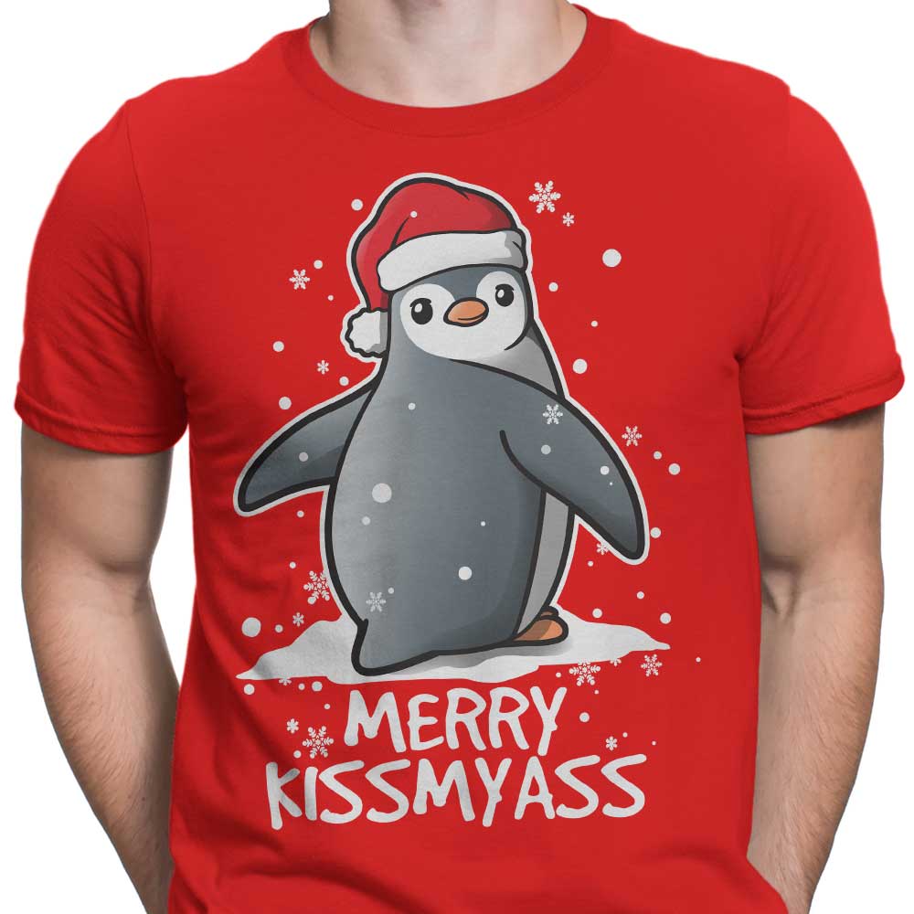 Merry Kiss My Penguin Men's Apparel - Adult & Kids T-Shirts, Sweatshirts & Hoodies apparel design preview 2