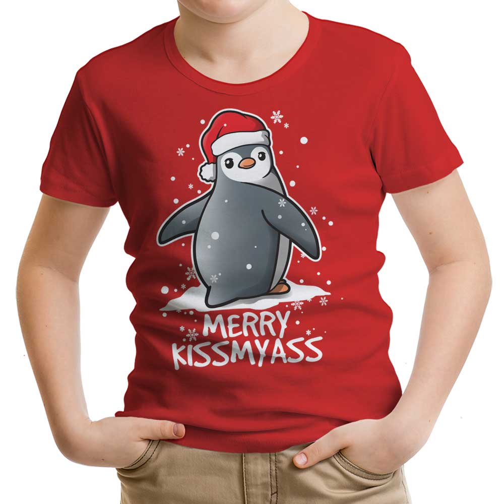 Merry Kiss My Penguin Youth Apparel - Adult & Kids T-Shirts, Sweatshirts & Hoodies apparel design preview 1