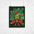 Merry Pika Christmas Poster - Adult & Kids T-Shirts, Sweatshirts & Hoodies apparel design preview 1