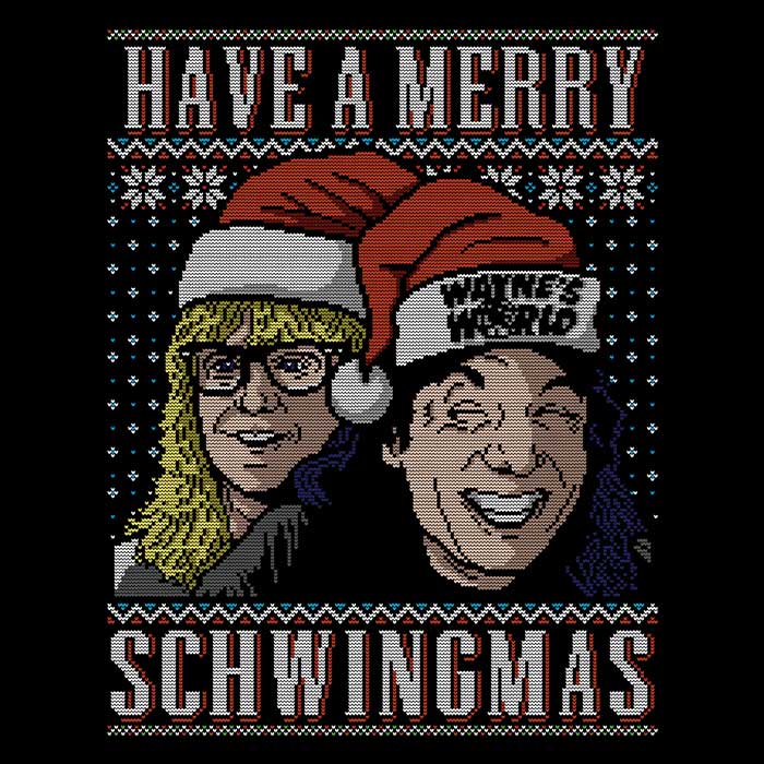 Merry Schwingmas - Adult & Kids T-Shirts, Sweatshirts & Hoodies apparel design preview 2