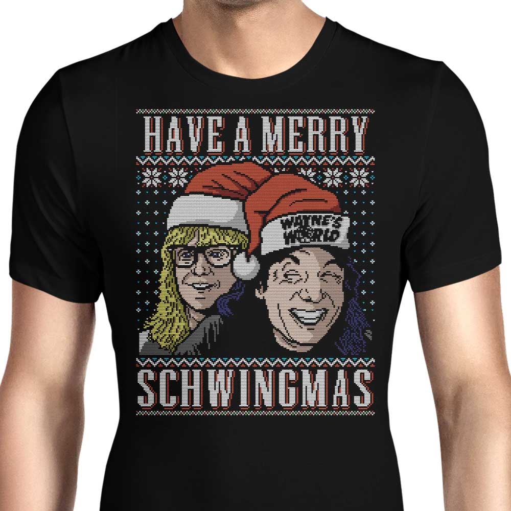 Merry Schwingmas Men's Apparel - Adult & Kids T-Shirts, Sweatshirts & Hoodies apparel design preview 1