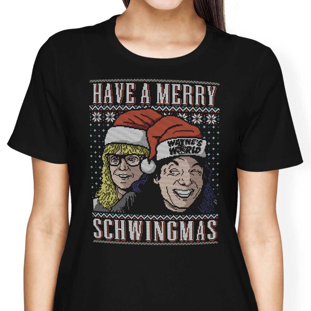 Merry Schwingmas Women's Apparel - Adult & Kids T-Shirts, Sweatshirts & Hoodies apparel design preview 2
