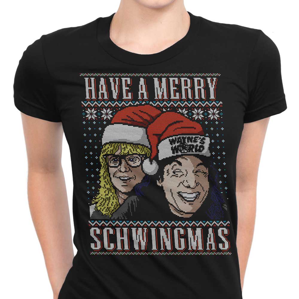 Merry Schwingmas Women's Apparel - Adult & Kids T-Shirts, Sweatshirts & Hoodies apparel design preview 1