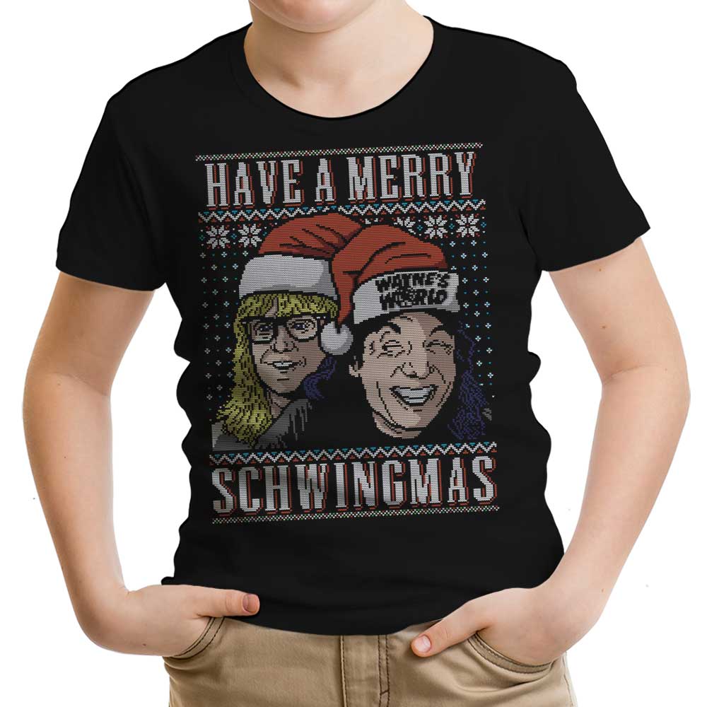Merry Schwingmas Youth Apparel - Adult & Kids T-Shirts, Sweatshirts & Hoodies apparel design preview 1