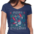 Merry Stitchmas Women's V-Neck - Adult & Kids T-Shirts, Sweatshirts & Hoodies apparel design preview 1