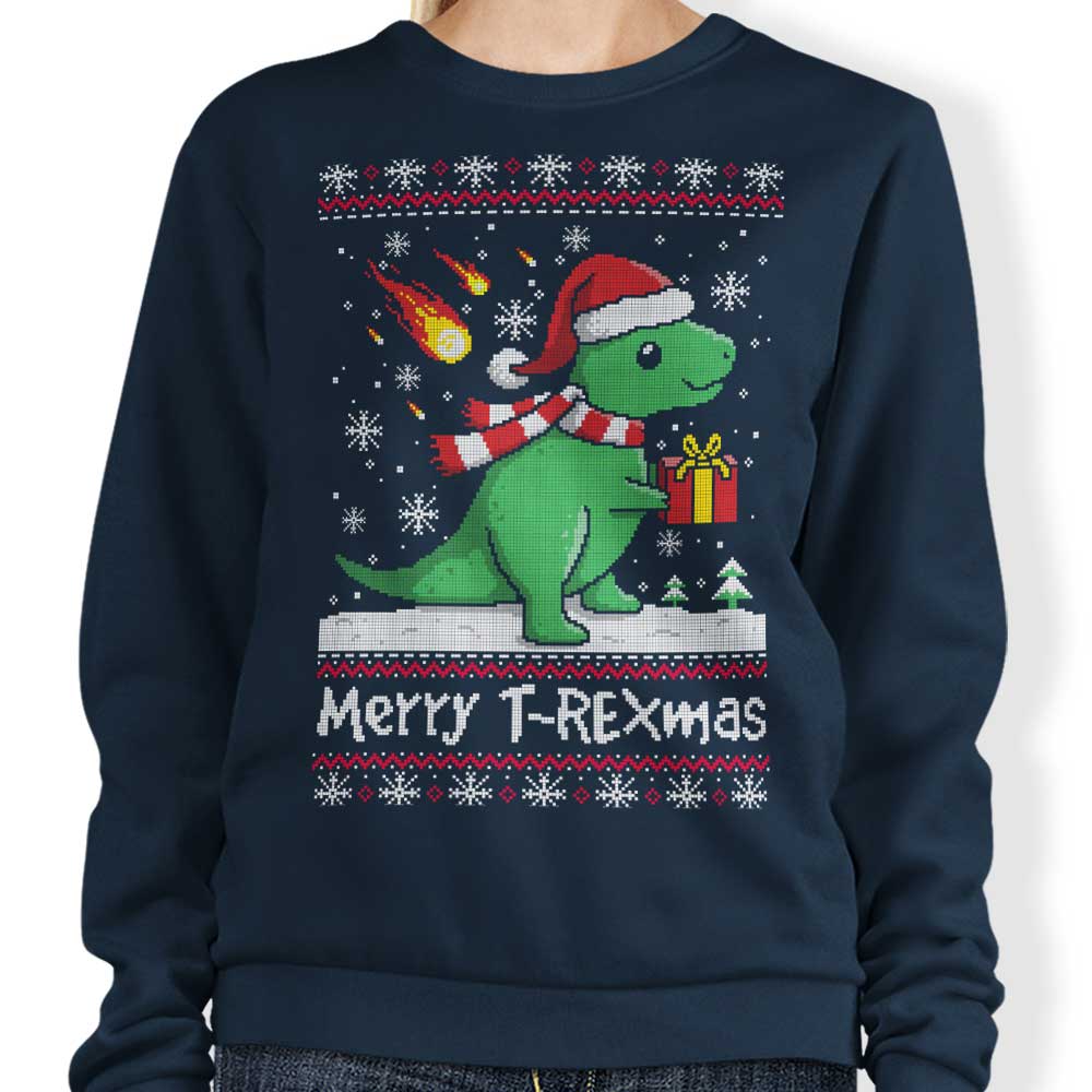 Merry T-Rexmas - Adult & Kids T-Shirts, Sweatshirts & Hoodies apparel design preview 1