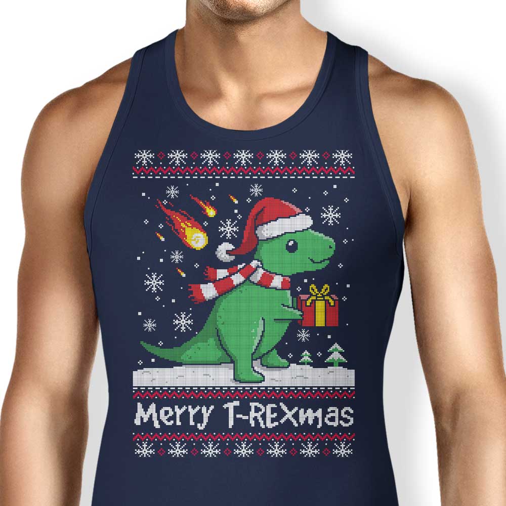 Merry T-Rexmas Tank Top - Adult & Kids T-Shirts, Sweatshirts & Hoodies apparel design preview 1