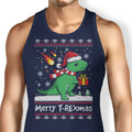 Merry T-Rexmas Tank Top - Adult & Kids T-Shirts, Sweatshirts & Hoodies apparel design preview 1