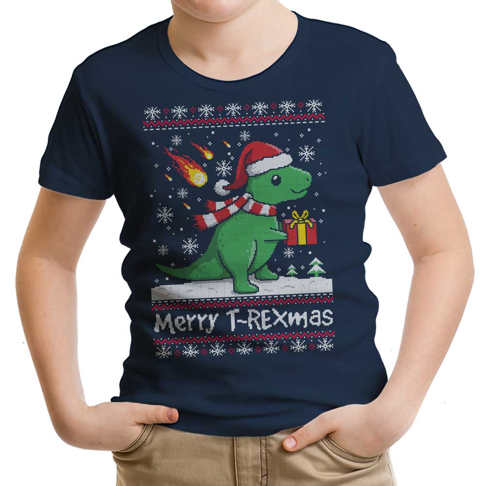 Merry T-Rexmas Youth Apparel - Adult & Kids T-Shirts, Sweatshirts & Hoodies apparel design preview 1