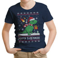 Merry T-Rexmas Youth Apparel - Adult & Kids T-Shirts, Sweatshirts & Hoodies apparel design preview 1