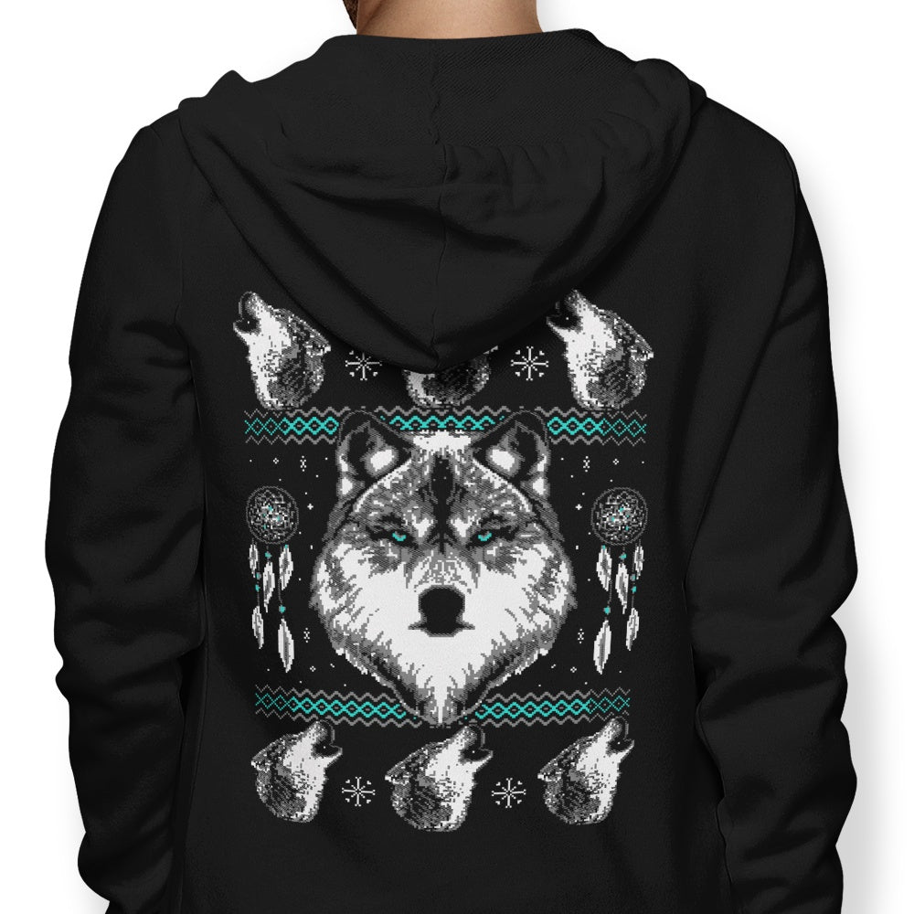 Merry Wolfmas - Adult & Kids T-Shirts, Sweatshirts & Hoodies apparel design preview 1