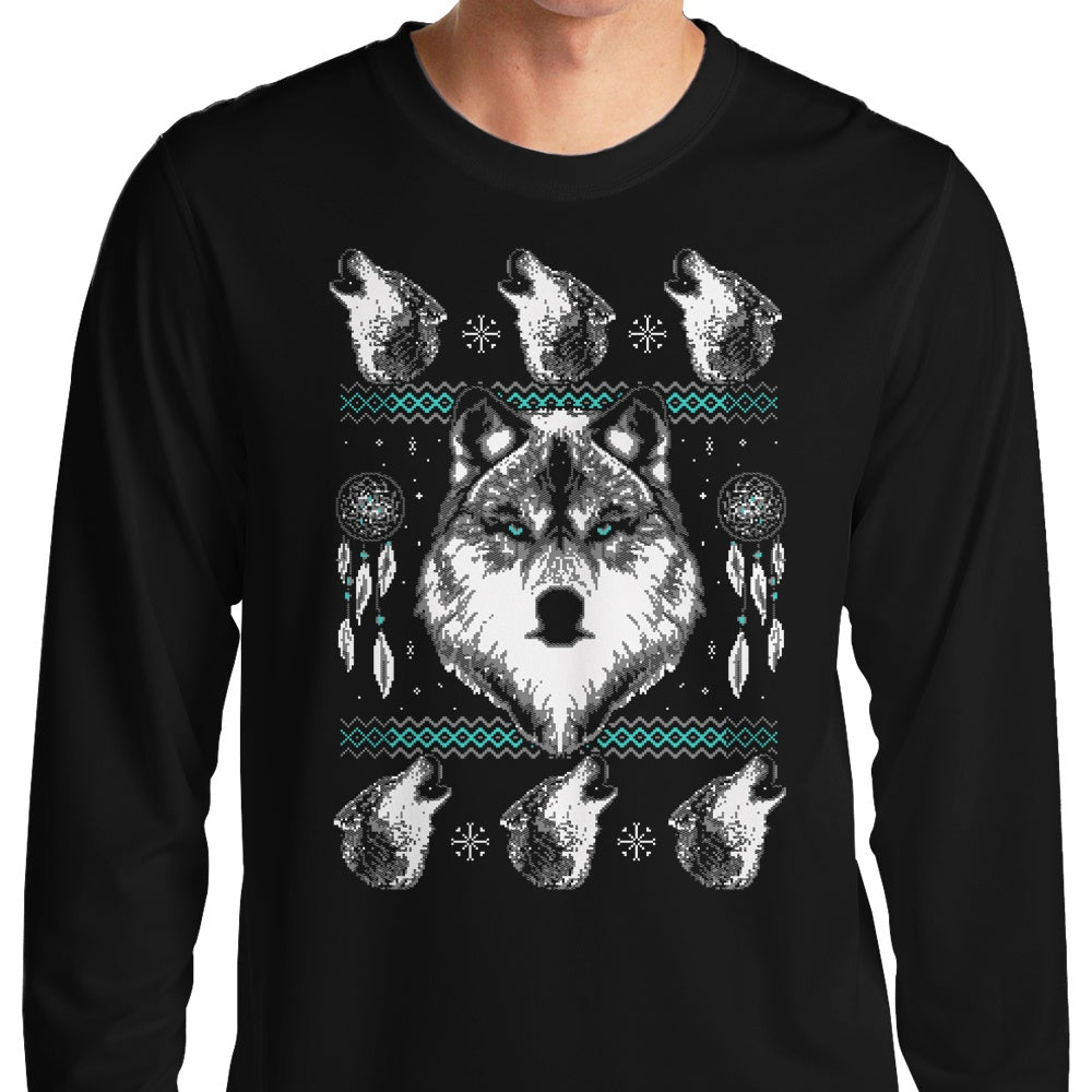Merry Wolfmas - Adult & Kids T-Shirts, Sweatshirts & Hoodies apparel design preview 1