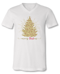 Sassy Frass Holiday Tree Merry CHRISTmas V-Neck - Adult & Kids T-Shirts, Sweatshirts & Hoodies apparel design preview 1