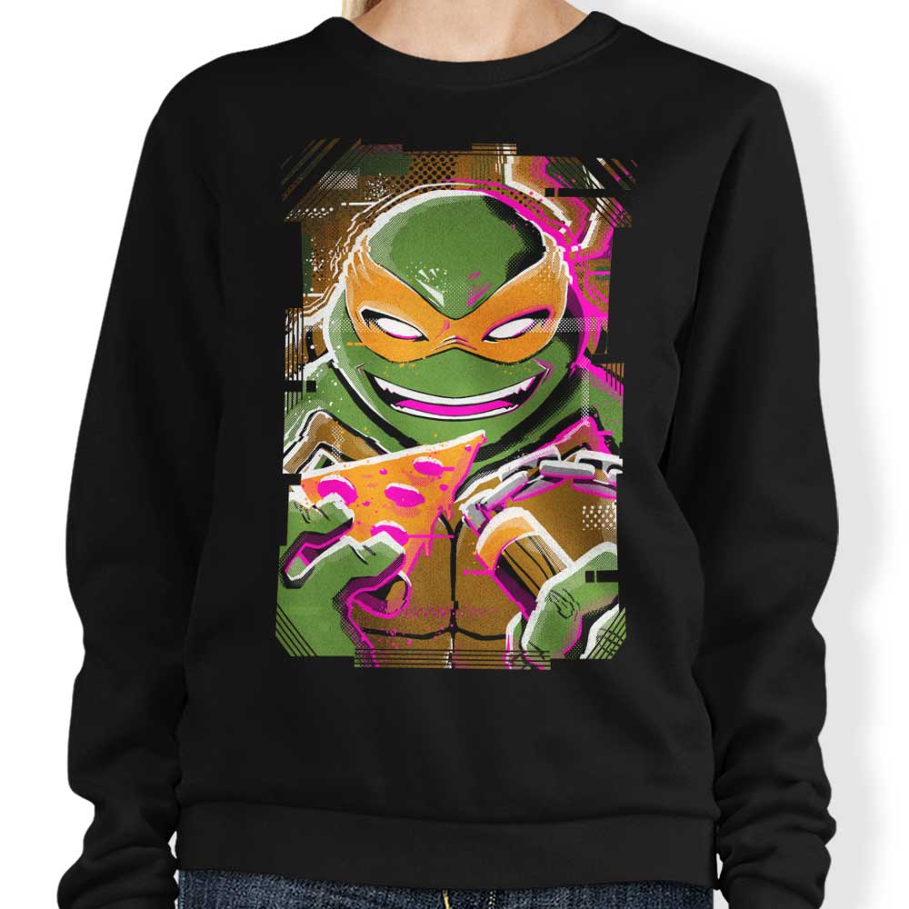 Michelangelo Glitch - Adult & Kids T-Shirts, Sweatshirts & Hoodies apparel design preview 1