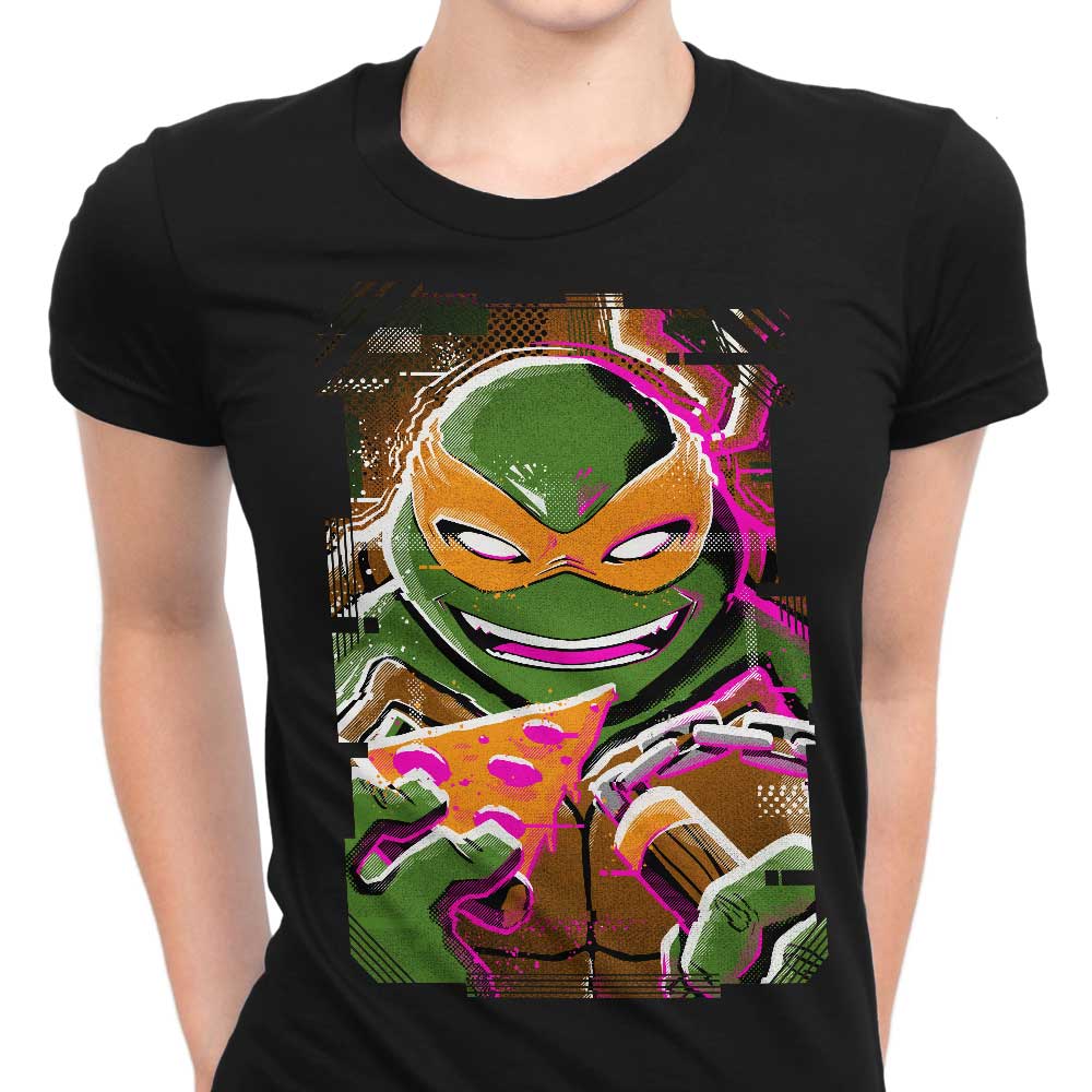 Michelangelo Glitch Women's Apparel - Adult & Kids T-Shirts, Sweatshirts & Hoodies apparel design preview 1