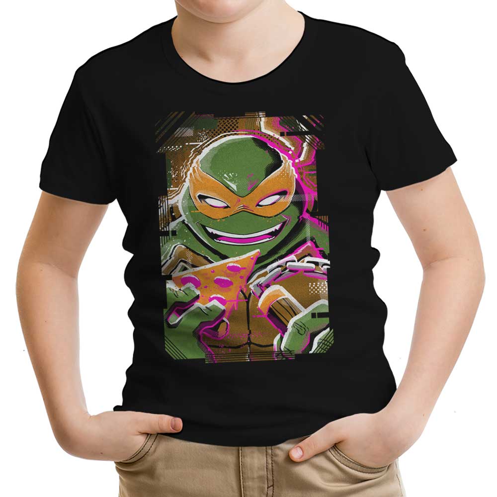Michelangelo Glitch Youth Apparel - Adult & Kids T-Shirts, Sweatshirts & Hoodies apparel design preview 1