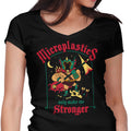 Microplastics Make Me Stronger Women's V-Neck - Adult & Kids T-Shirts, Sweatshirts & Hoodies apparel design preview 1