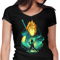 Midgar Mercenary Women's V-Neck - Adult & Kids T-Shirts, Sweatshirts & Hoodies apparel design preview 1