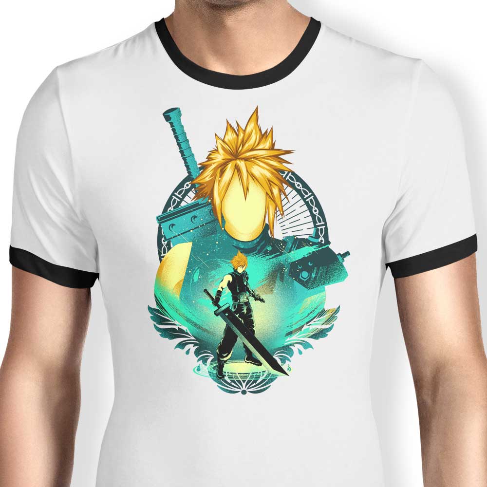 Midgar Mercenary Ringer - Adult & Kids T-Shirts, Sweatshirts & Hoodies apparel design preview 1