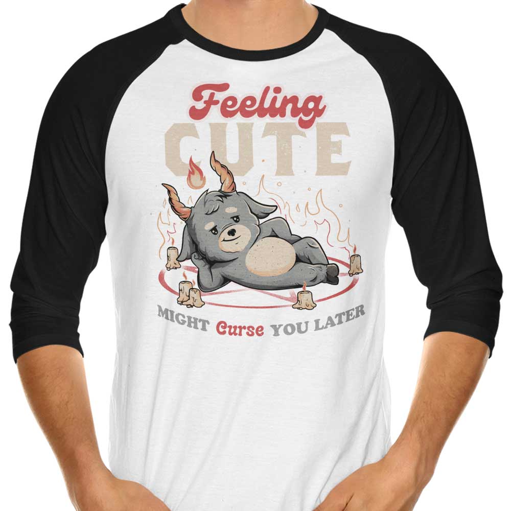 Might Curse You Later 3/4 Sleeve Raglan - Adult & Kids T-Shirts, Sweatshirts & Hoodies apparel design preview 1