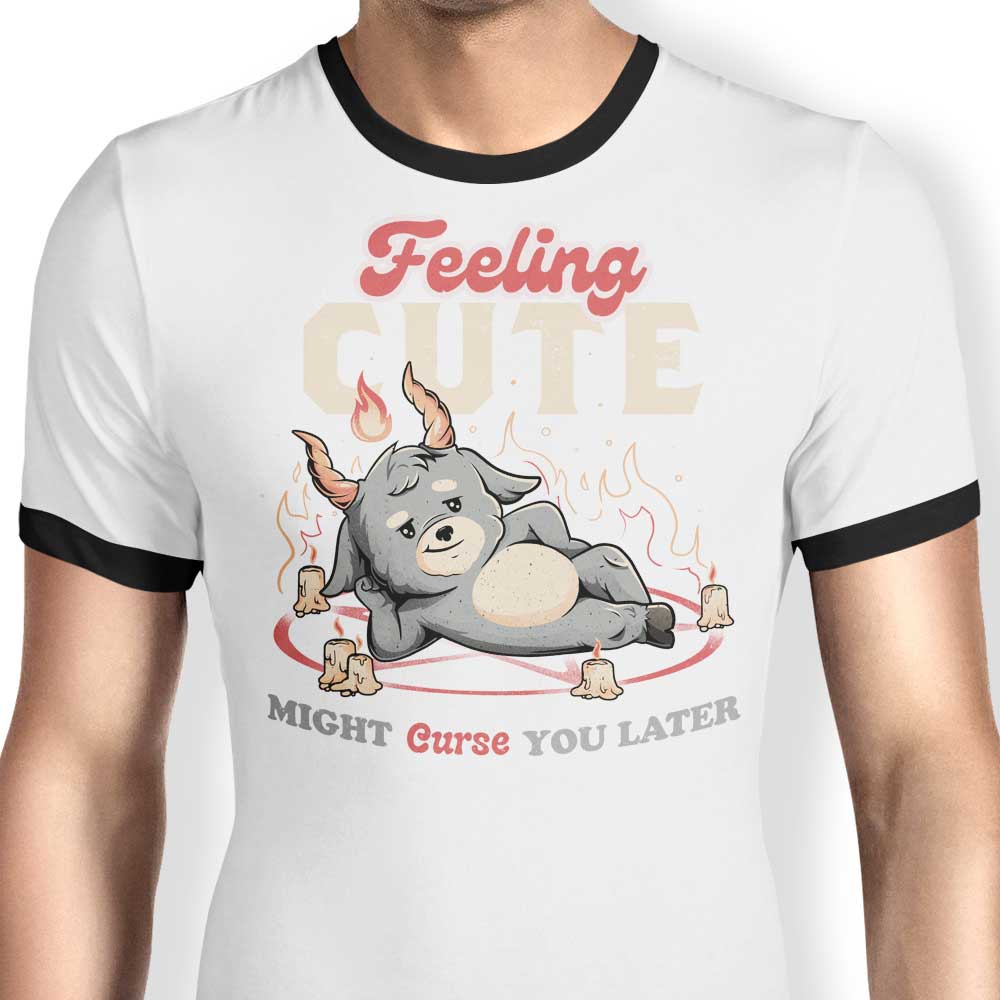 Might Curse You Later Ringer - Adult & Kids T-Shirts, Sweatshirts & Hoodies apparel design preview 1