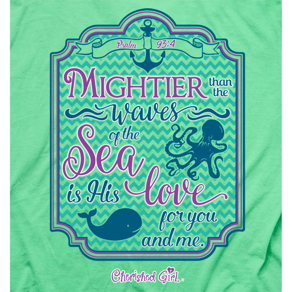 Cherished Girl Mightier Than the Waves of Sea Whale - Adult & Kids T-Shirts, Sweatshirts & Hoodies apparel design preview 2