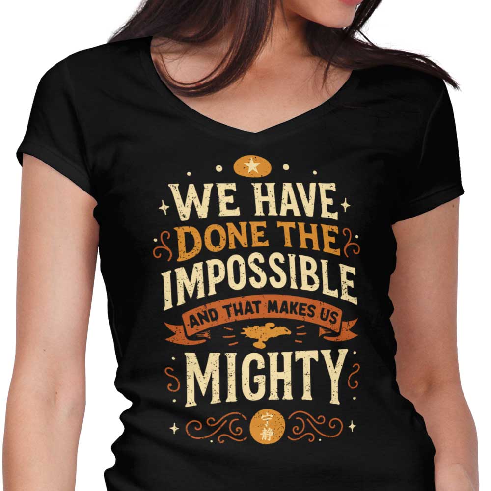 Mighty Heroes Women's V-Neck - Adult & Kids T-Shirts, Sweatshirts & Hoodies apparel design preview 1