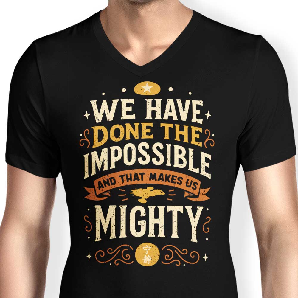 Mighty Heroes Men's V-Neck - Adult & Kids T-Shirts, Sweatshirts & Hoodies apparel design preview 2