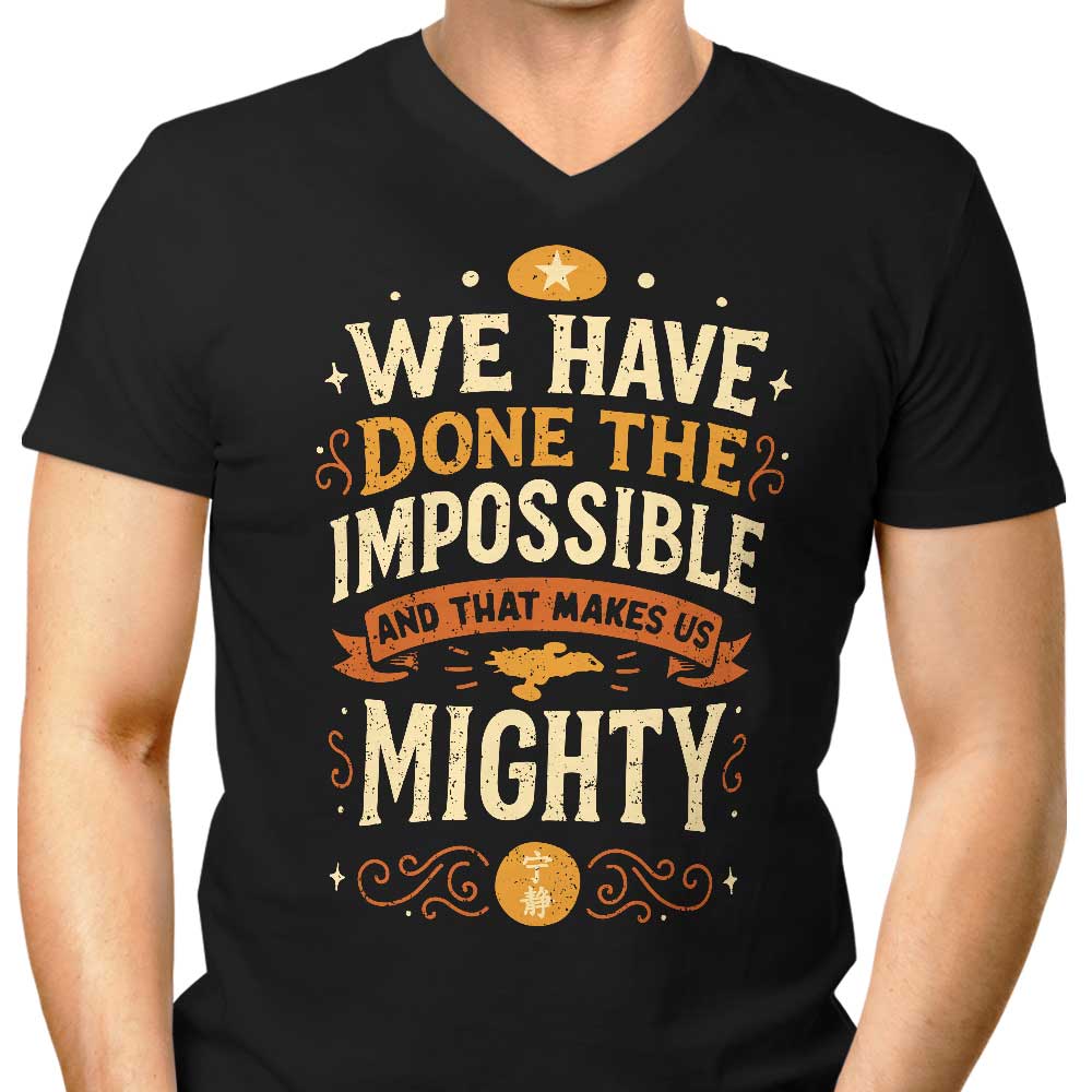 Mighty Heroes Men's V-Neck - Adult & Kids T-Shirts, Sweatshirts & Hoodies apparel design preview 1