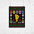Mighty Morphin' Sweater Poster - Adult & Kids T-Shirts, Sweatshirts & Hoodies apparel design preview 1