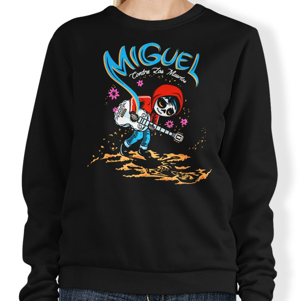Miguel vs. the Dead (Alt) - Adult & Kids T-Shirts, Sweatshirts & Hoodies apparel design preview 1