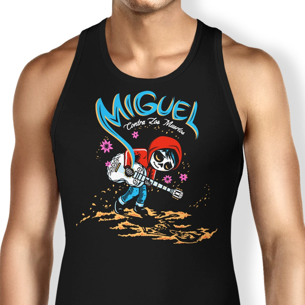 Miguel vs. the Dead (Alt) Tank Top - Adult & Kids T-Shirts, Sweatshirts & Hoodies apparel design preview 1