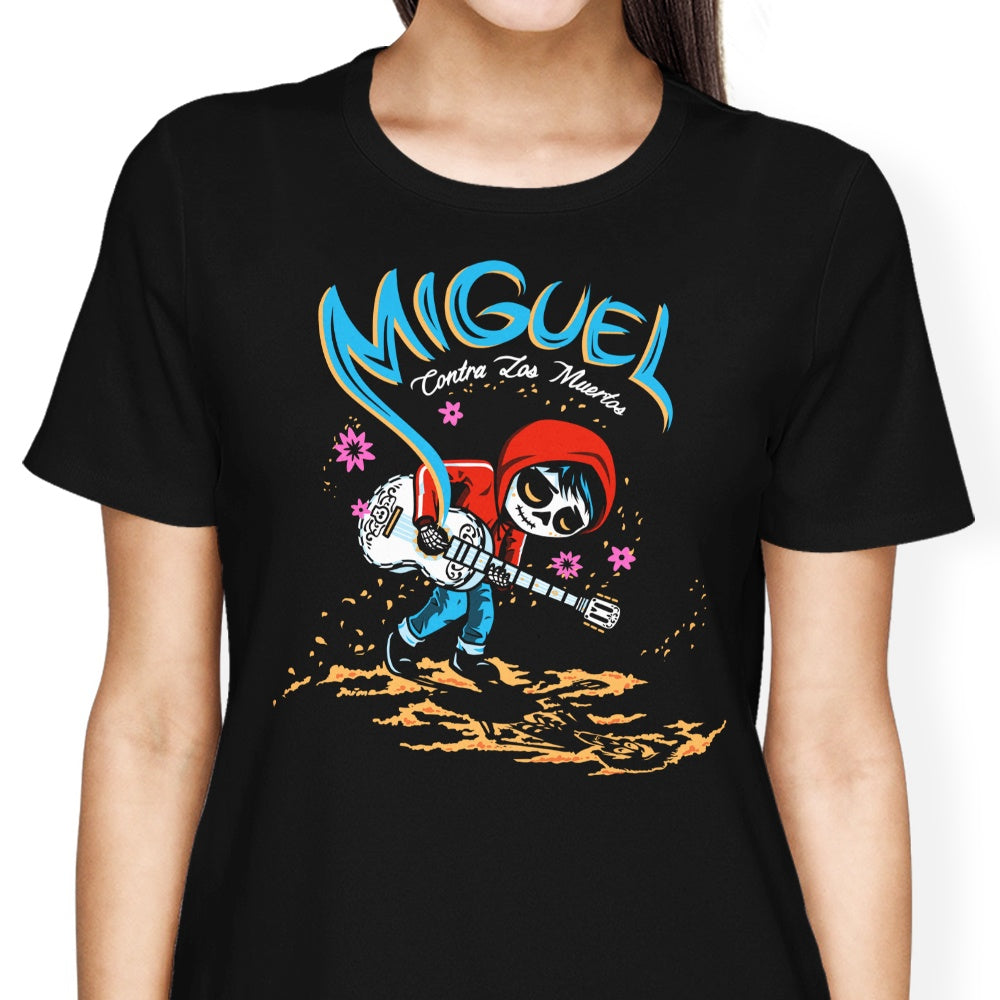 Miguel vs. the Dead (Alt) Women's Apparel - Adult & Kids T-Shirts, Sweatshirts & Hoodies apparel design preview 2