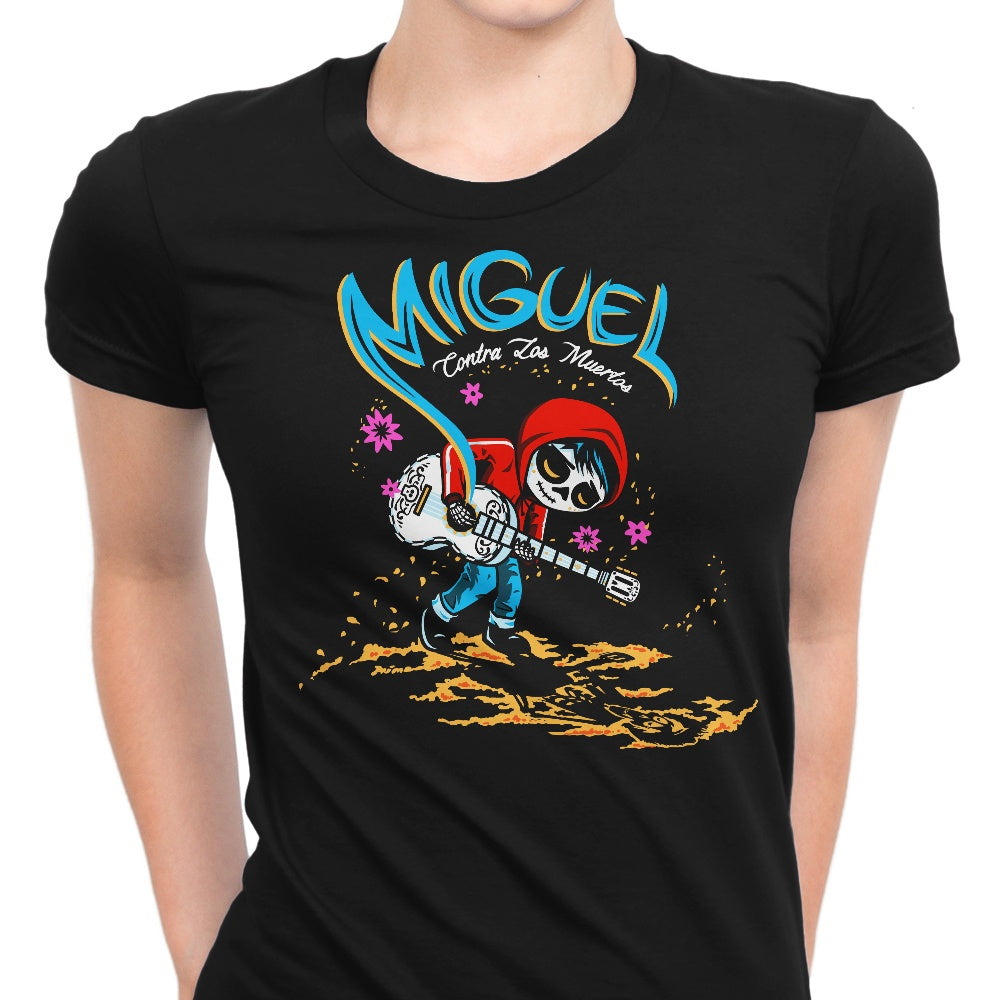 Miguel vs. the Dead (Alt) Women's Apparel - Adult & Kids T-Shirts, Sweatshirts & Hoodies apparel design preview 1