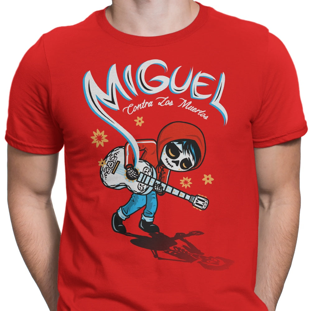 Miguel vs. the Dead Men's Apparel - Adult & Kids T-Shirts, Sweatshirts & Hoodies apparel design preview 2