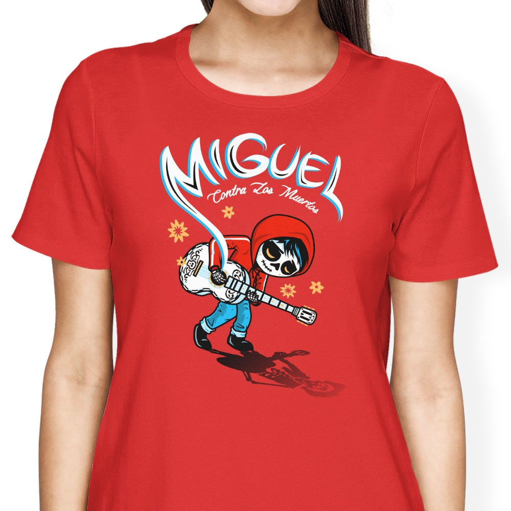 Miguel vs. the Dead Women's Apparel - Adult & Kids T-Shirts, Sweatshirts & Hoodies apparel design preview 2