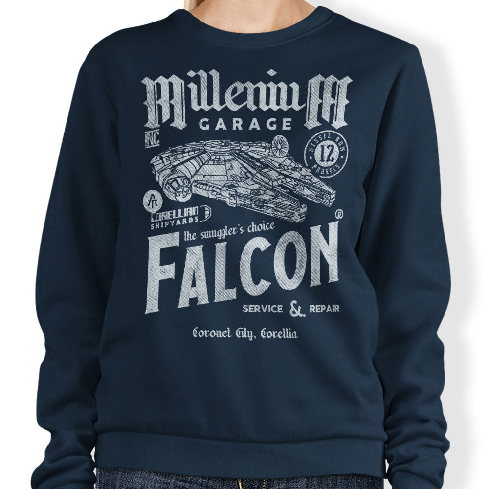 Millenium Garage - Adult & Kids T-Shirts, Sweatshirts & Hoodies apparel design preview 1
