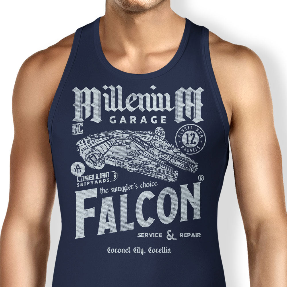 Millenium Garage Tank Top - Adult & Kids T-Shirts, Sweatshirts & Hoodies apparel design preview 1