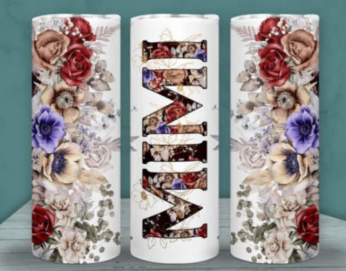 Mimi Flowers 20 oz Skinny Tumbler Cup With Straw - Adult & Kids T-Shirts, Sweatshirts & Hoodies apparel design preview 1